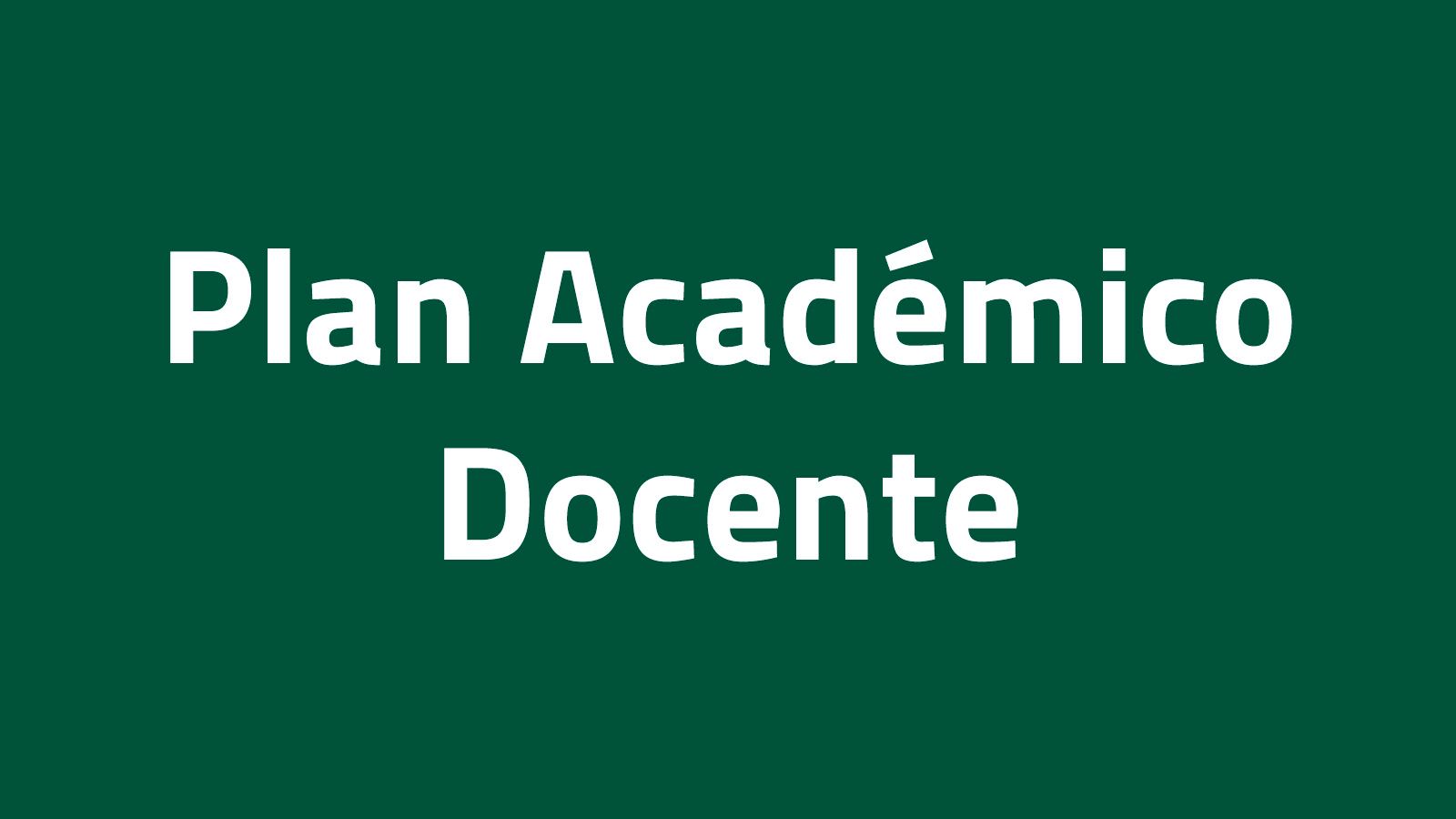 Plan Académico Docente 2023/2024